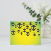Alien Postkarte (Stehend Vorderseite)