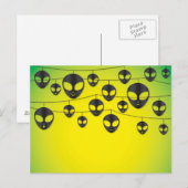 Alien Postkarte (Vorne/Hinten)