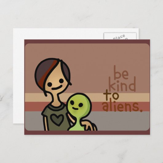 Alien. Postkarte (Vorne/Hinten)