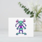 Alien Postkarte (Stehend Vorderseite)