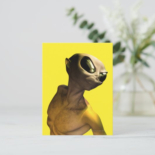 Alien Postkarte (Stehend Vorderseite)