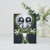 Alien Postkarte (Stehend Vorderseite)
