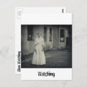 Alien Postkarte beobachten (Vorne/Hinten)