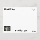 Alien Postkarte beobachten (Rückseite)