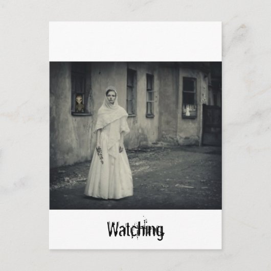 Alien Postkarte beobachten (Vorderseite)