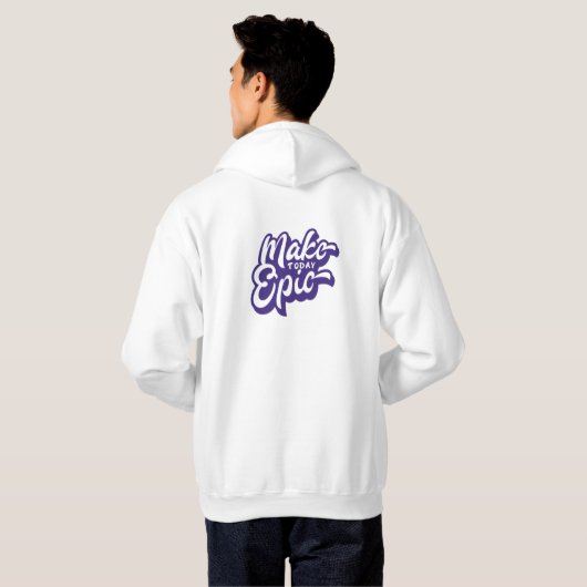 Alien Print Design Basic Hooded Sweatshirt (Schwarz voll)