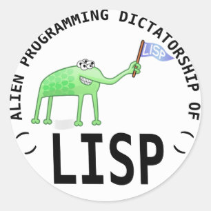 Alien Programming Dictatorship of LISP Runder Aufkleber