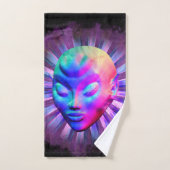 Alien Psychedelic Meditation Badhandtuch Set (Handtuch)