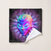 Alien Psychedelic Meditation Badhandtuch Set (Waschlappen)