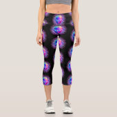 Alien Psychedelic Meditation Capri Leggings (Vorderseite)