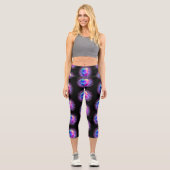Alien Psychedelic Meditation Capri Leggings (Vorderseite)