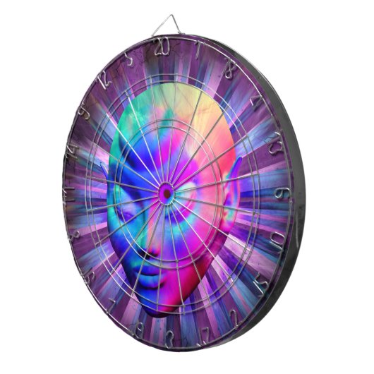Alien Psychedelic Meditation Dartscheibe (Vorderseite rechts)