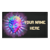 Alien Psychedelic Meditation Namenschild (Vorderseite)