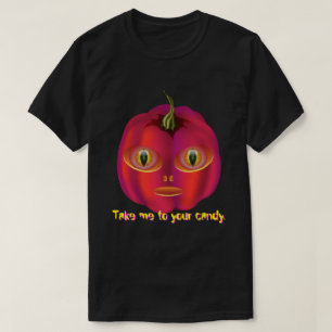 Alien Pumpkin Halloween T-Shirt