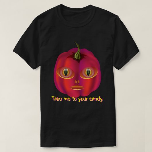 Alien Pumpkin Halloween T-Shirt (Design vorne)