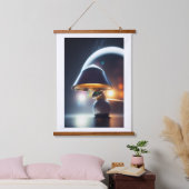 Alien Puppy Wandteppich Mit Holzrahmen (Schlafzimmer)