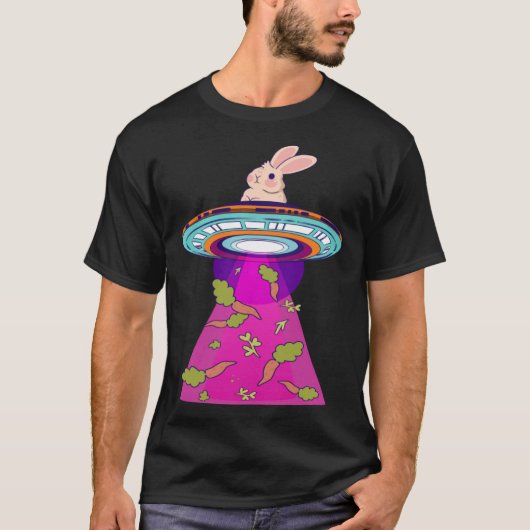 Alien Rabbit Astronaut Osterhase T-Shirt (Vorderseite)