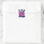 Alien Rabbit Quadratischer Aufkleber (Tasche)