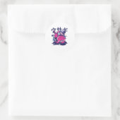 Alien Rabbit Runder Aufkleber (Tasche)