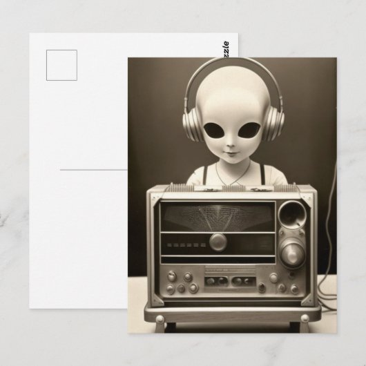 Alien Radio Postkarte (Vorne/Hinten)