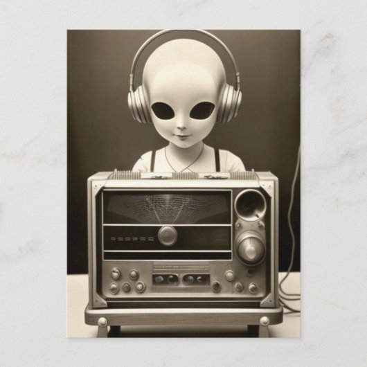 Alien Radio Postkarte (Vorderseite)