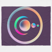 Alien Rainbow Crop Circles Fleecedecke (Vorderseite (Horizontal))