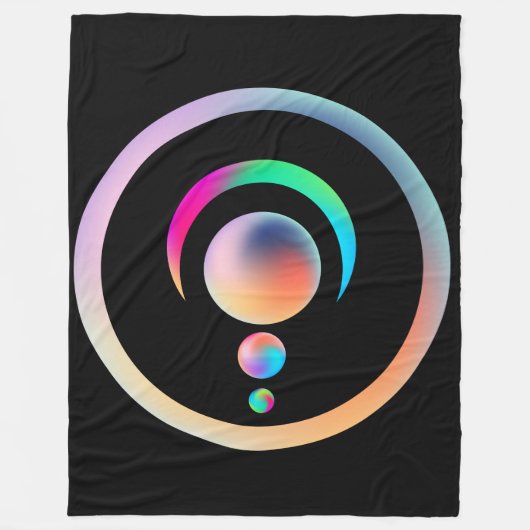 Alien Rainbow Crop Circles Fleecedecke (Vorderseite)