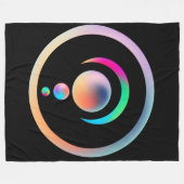 Alien Rainbow Crop Circles Fleecedecke (Vorderseite (Horizontal))