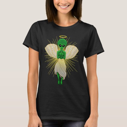Alien Rapture Extraterrestrial Angel For UFO Lover T-Shirt (Vorderseite)