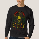 Alien Rasta Rastafarian Rastafari UFO Extraterrest Sweatshirt (Vorderseite)