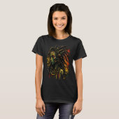 Alien Rasta Rastafarian Rastafari UFO Extraterrest T-Shirt (Vorne ganz)