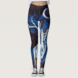 Alien-Raum-Rotwild-Yoga Leggings