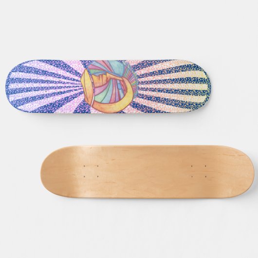 Alien Raumfahrer Skateboard (Horizontal)