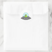 Alien Raumfahrt Runder Aufkleber (Tasche)