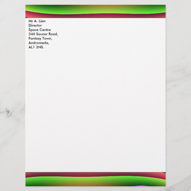 Alien Raumschiff Anpassbare Letterhead (Vorderseite)