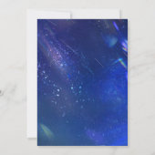 Alien Raumschiff Astronaut Weltraum Geburtstag Einladung (Rückseite)