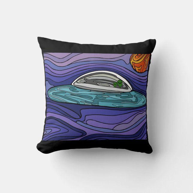 Alien Raumschiff UAP paranormal Kissen (Vorderseite)