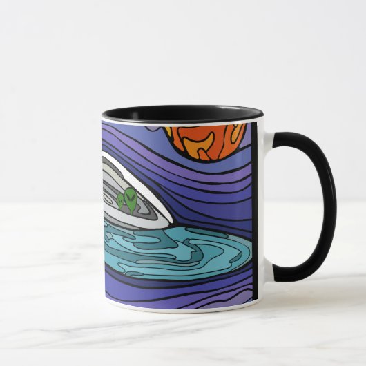 Alien Raumschiff UAP paranormal Tasse (Rechts)