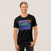 Alien Raumschiff UAP paranormal Tri-Blend Shirt (Vorderseite voll)