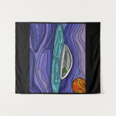 Alien Raumschiff UAP paranormal Wandteppich (Vorderseite (Horizontal))