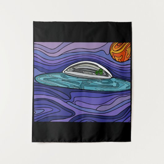 Alien Raumschiff UAP paranormal Wandteppich (Vorderseite)