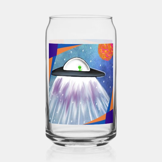 Alien Raumschiff UFO Space Dosenglas (Vorderseite)