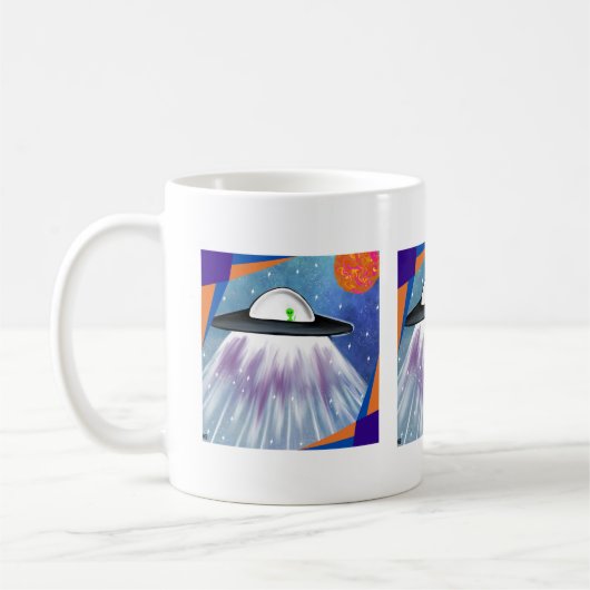 Alien Raumschiff UFO Space Kaffeetasse (Links)