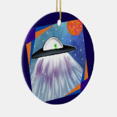 Alien Raumschiff UFO Space Keramik Ornament (Rechts)