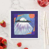 Alien Raumschiff UFO Space Serviette (Beispiel)