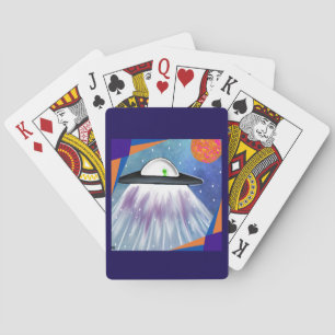 Alien Raumschiff UFO Space Spielkarten