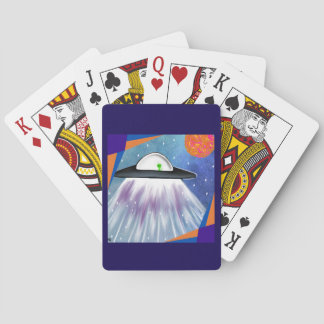 Alien Raumschiff UFO Space Spielkarten