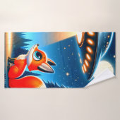 Alien Raumschiff und Fox Badehandtuch (Badehandtuch)