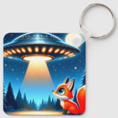 Alien Raumschiff und Fox Schlüsselanhänger (Rückseite)