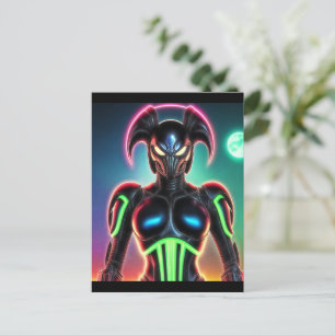 Alien Raven 01 Postkarte